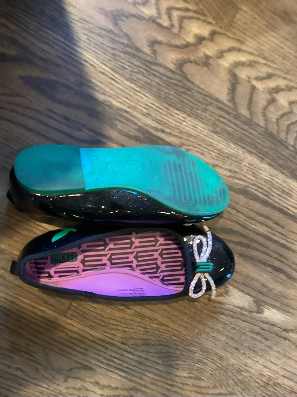 Cat & Jack Black Patent Girls' Wicked ballet flats